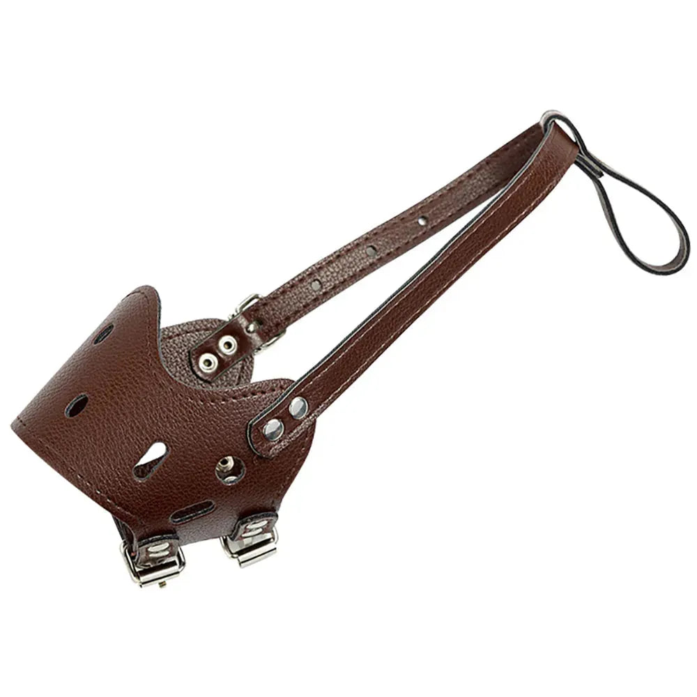 Dog Muzzle Leather, Comfort Secure Anti-Barking Muzzles - Bellarte Enchanté Dog Muzzle Leather, Comfort Secure Anti-Barking Muzzles